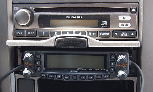 FT-8800R in a Subaru Baja console